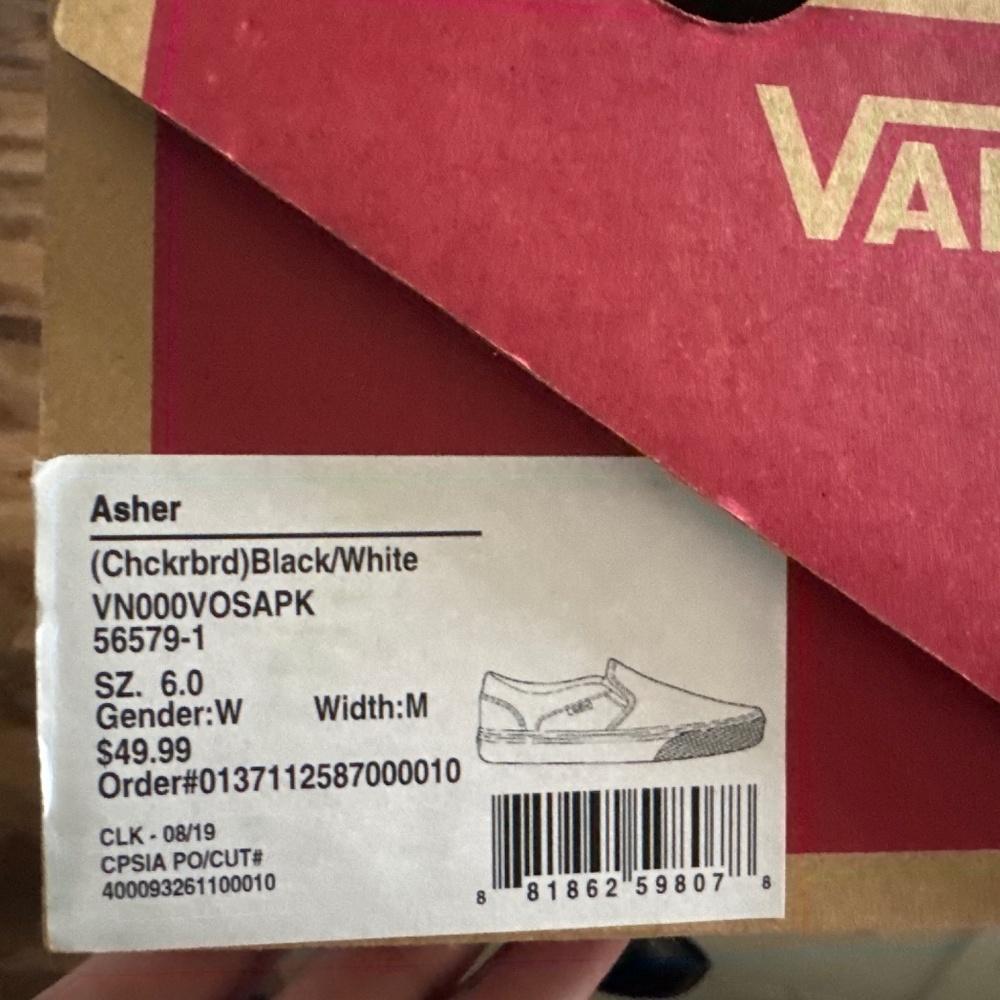 VANS checkered slip on